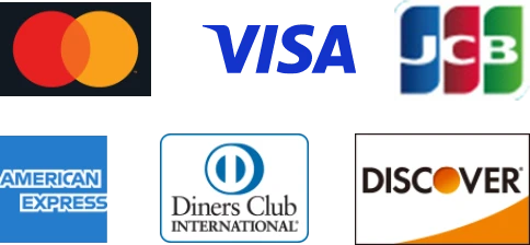 VISA / MasterCard / JCB / AMEX / Diners / Discover